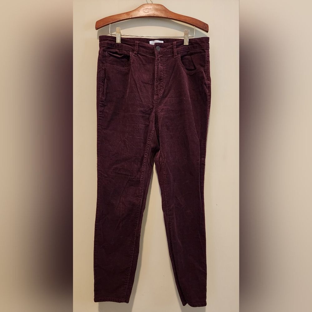 Like New Loft Curvy High Waist Skinny Corduroys Size 29